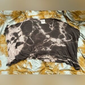 All Saints OS gauzy boxy cropped handdyed ss top